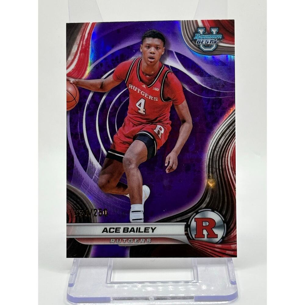 2024-25 Bowman's Best U Ace Bailey Purple Refractor 237/250 SP Rutgers Utah Jazz